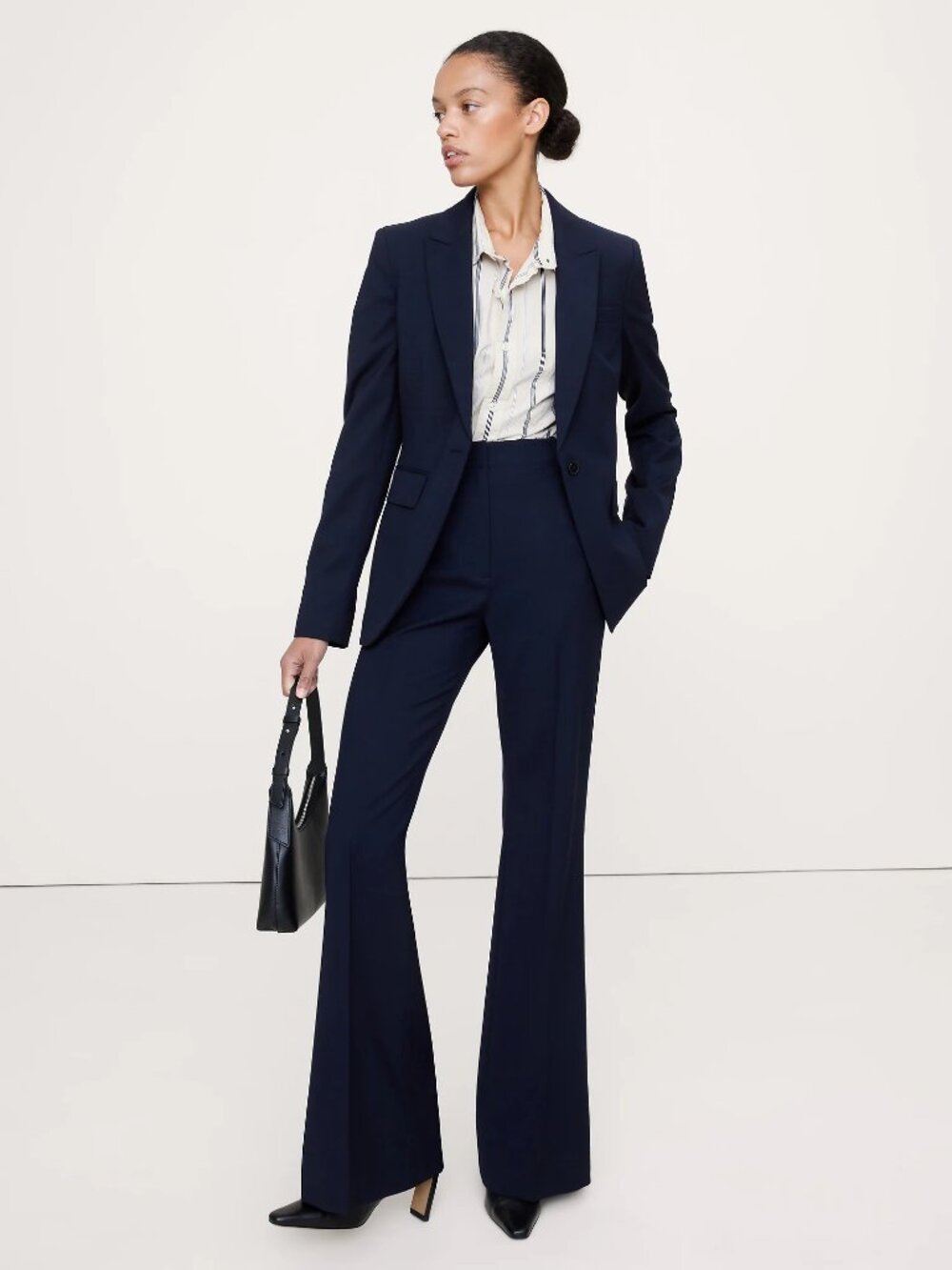 Siena Straight Italian Wool Pant Navy